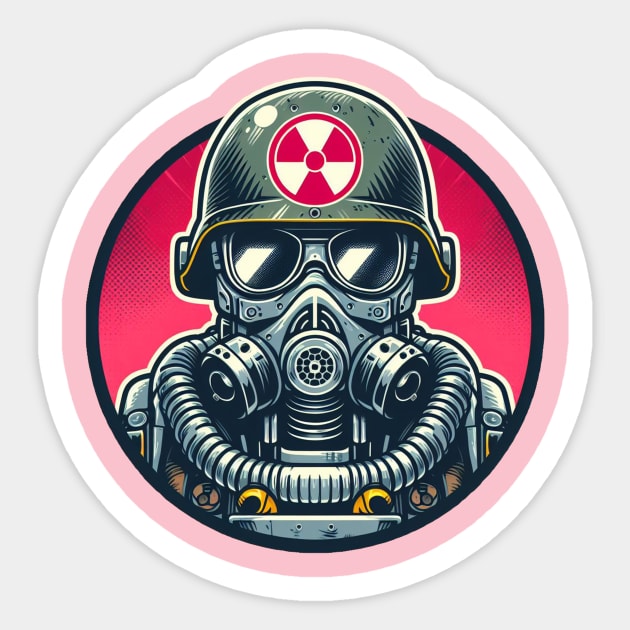 Radioactive gas soldier Sticker by nerd.collect